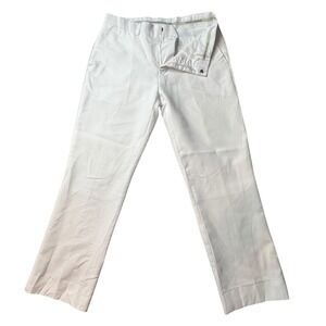 Lucci Dress Pants Mens 32x28 White Collezione Flat Front Straight Leg Trousers